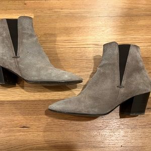 Women’s Aquatalia Italian Suede Heeled Bootie, Size 6.5